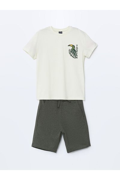 LC Waikiki Crew Neck Boys T-Shirt and Shorts