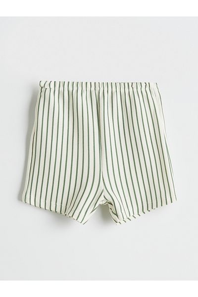 LC Waikiki Elastic Waist Cotton Baby Boy Shorts, Pack of 2