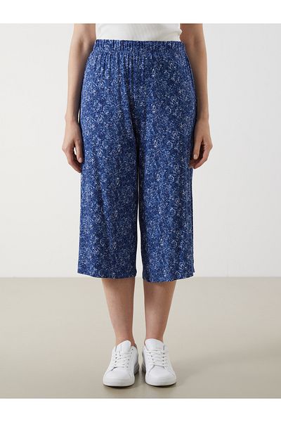LC Waikiki Patterned Women's Capri with Elastic Waist