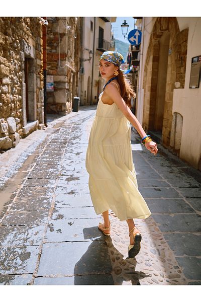 LC Waikiki Φόρεμα Poplin με τετράγωνο λαιμό