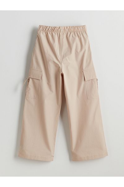 LC Waikiki Girls' Cargo Pants with Elastic Waist