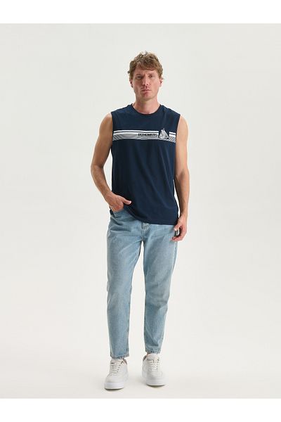 LC Waikiki Crew Neck Printed Men's Sleeveless T-Shirt