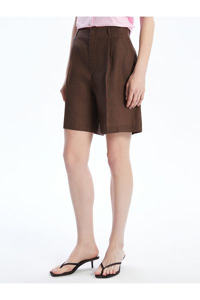 LC Waikiki Loose Fit Linen Women's Shorts