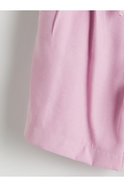 LC Waikiki Pleated Girl's Shorts with Elastic Waist