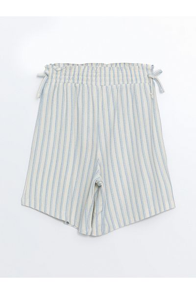 LC Waikiki Pantaloni scurți cu talie elastică în dungi pentru fete