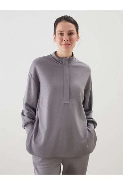 LC Waikiki Women's Stand Collar T-Shirt