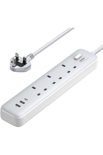 Ugreen 6 in 1 Extension Cord Surge Protector PD30W (2 USB-C,1 USB-A) Charger Type C Charging Station