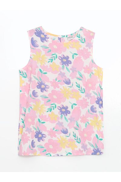 LC Waikiki Crew Neck Floral Girl's Blouse