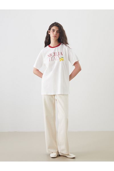 LC Waikiki Crew Neck Italy Printed Women's T-Shirt