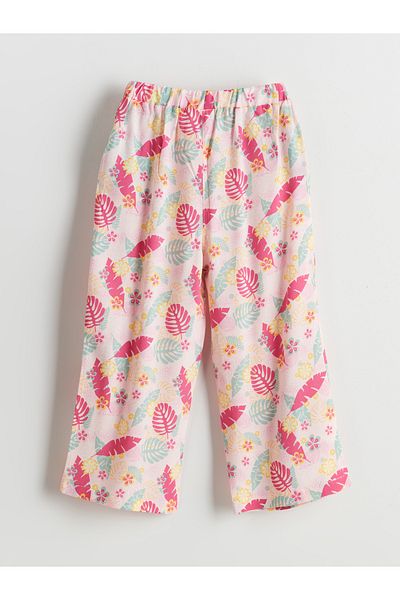 LC Waikiki Girl's Loose Trousers with Elastic Waist