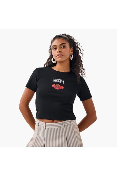 SP Characters Chr L Graphic Rib Crop Tees