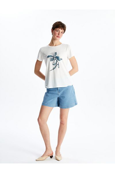 LC Waikiki Pantaloni scurti de jeans pentru femei Standard Fit