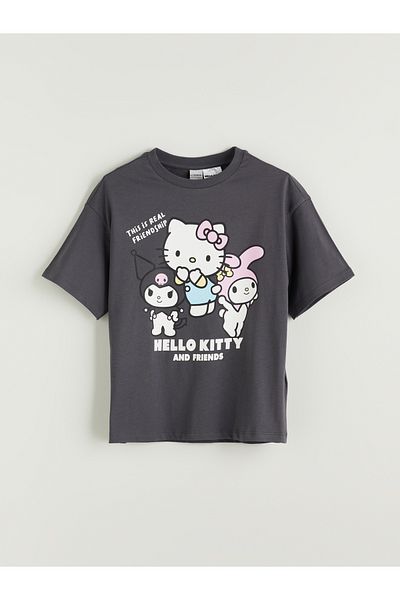 LC Waikiki Crew Neck Hello Kitty Printed Girl's T-Shirt