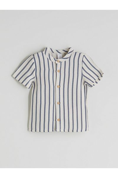 LC Waikiki Striped Baby Boy Shirt and Shorts 2-Piece