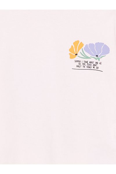 LC Waikiki Crew Neck Floral Girl's T-Shirt