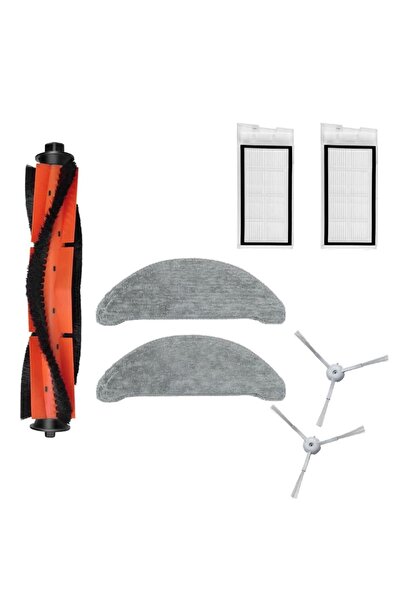 PAA-home Roidmi Eve Plus SDJ01RM compatible accessory set 1 red-black brush 2 filters 2 side brushes 2 cloths