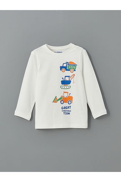LC Waikiki Bedruckter Jungen-Pyjamaanzug mit Rundhalsausschnitt