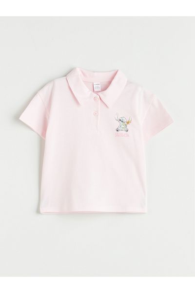 LC Waikiki Crew Neck Stitch Printed Girl's T-Shirt