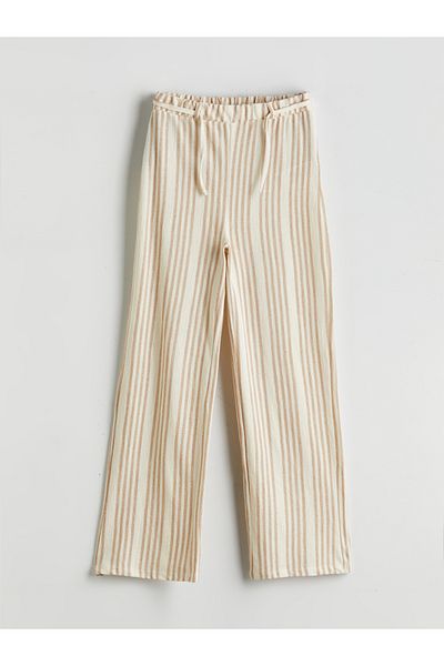 LC Waikiki Elastic Waist Striped Girl's Trousers