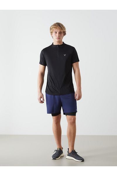 LC Waikiki Men's Stand Collar Short Sleeve Sports T-Shirt