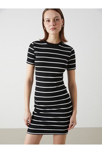 LC Waikiki Rochie de damă cu decolteu în dungi