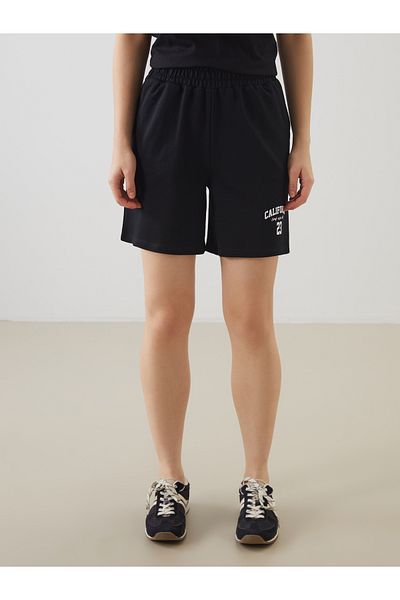 LC Waikiki Pantaloni scurți de damă cu imprimeu California cu talie elastică