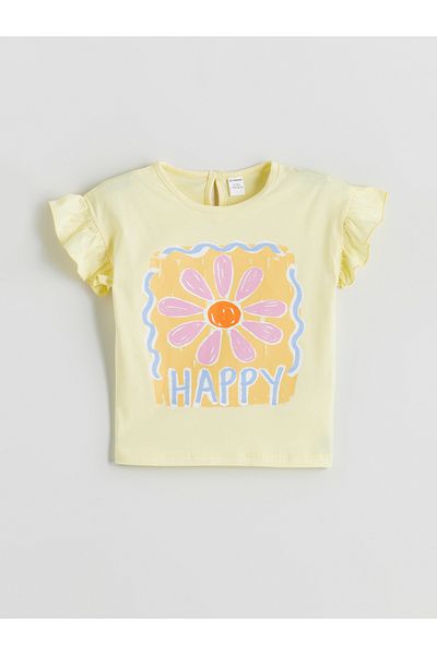LC Waikiki Crew Neck Floral Girl's T-Shirt 2-Piece