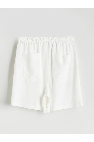 LC Waikiki Elastic Waist Linen Blended Women's Shorts