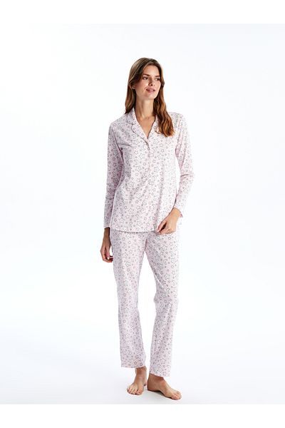 LC Waikiki Set de pijamale de maternitate cu guler de cămașă