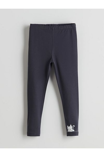 LC Waikiki Crew Neck Printed Girls' Tights 2 Pack