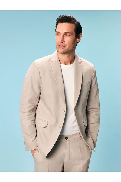 LC Waikiki Standard Fit Linen Blend Men's Blazer Jacket
