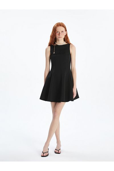LC Waikiki Boat Neck Mini Dress