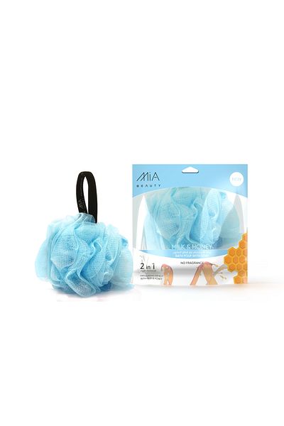 ALKHURAIJI Mia Bath Loofah with Milk & Honey Soap Bars 120g - Unscented