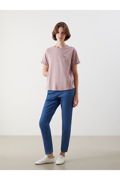 LC Waikiki Tricou de damă cu decolteu cu broderie florală