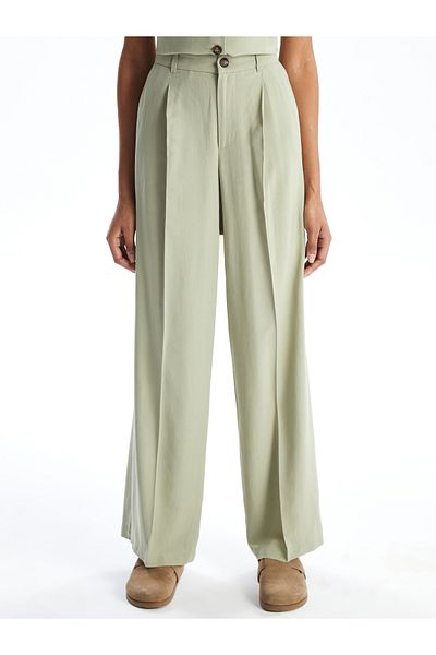 LC Waikiki Loose Fit Linen Blended Women's Trousers