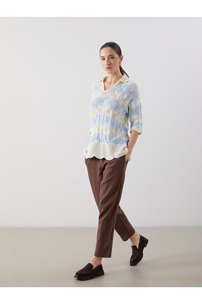 LC Waikiki Elastic Waist Textured Women's Trousers