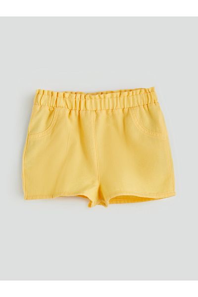LC Waikiki Elastic Waist Gabardine Baby Girl Shorts