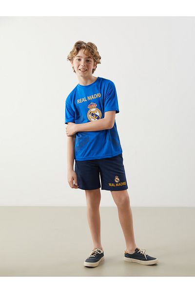 LC Waikiki Elastic Waist Real Madrid Printed Boys' Shorts