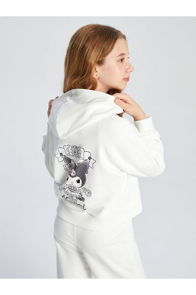 LC Waikiki Суитшърт с качулка и цип за момичета с щампа Kuromi