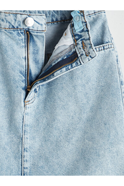 LC Waikiki Beli Ayarlanabilir Lastikli Kız Çocuk Jean Etek
