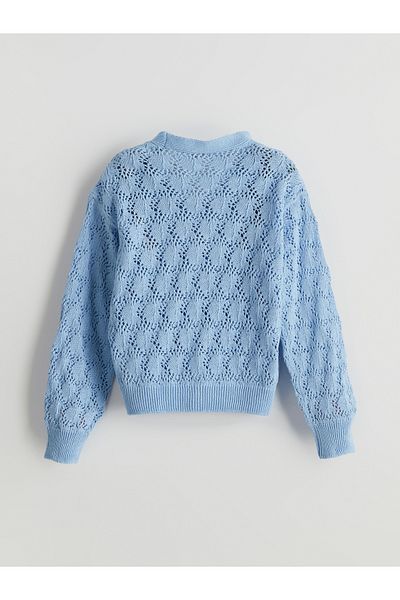 LC Waikiki Cardigan tricotaj pentru fete ajurat cu decolteu în V