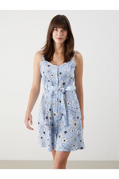 LC Waikiki Rochie florală cu decolteu inimă