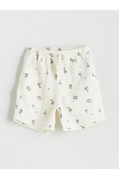 LC Waikiki Printed Boys' Shorts with Elastic Waist