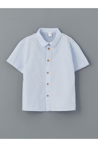 LC Waikiki Cămașă și pantaloni scurți pentru băiat cu dungi, pachet de 2