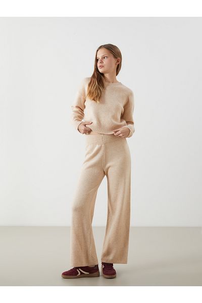 LC Waikiki Women's Knitwear Trousers with Elastic Waist