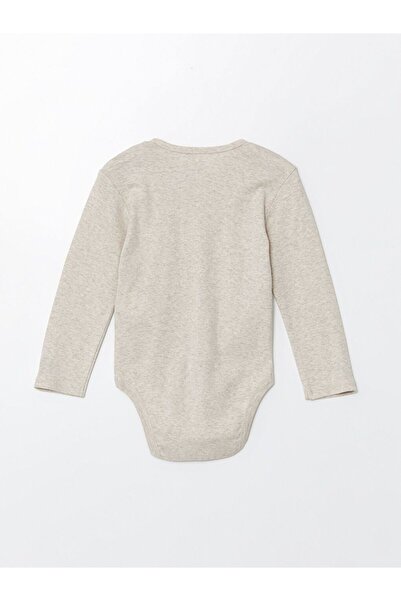 LC Waikiki Lcw Baby Crew Neck Long Sleeve Basic Baby Boy Snap Bodysuit