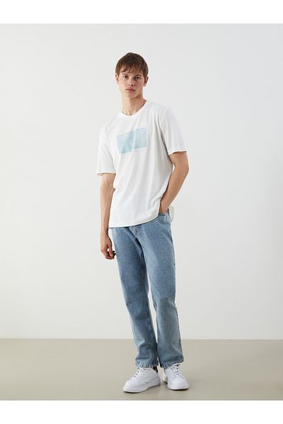 LC Waikiki Crew Neck Printed Combed Cotton Men's T-Shirt