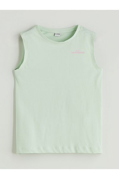 LC Waikiki Crew Neck California Printed Girl's Undershirt