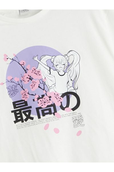 LC Waikiki Κοριτσίστικο T-Shirt με λαιμόκοψη