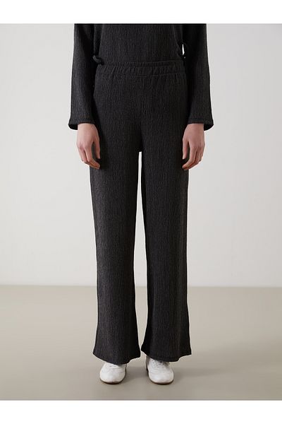 LC Waikiki Elastic Waist Textured Women's Trousers